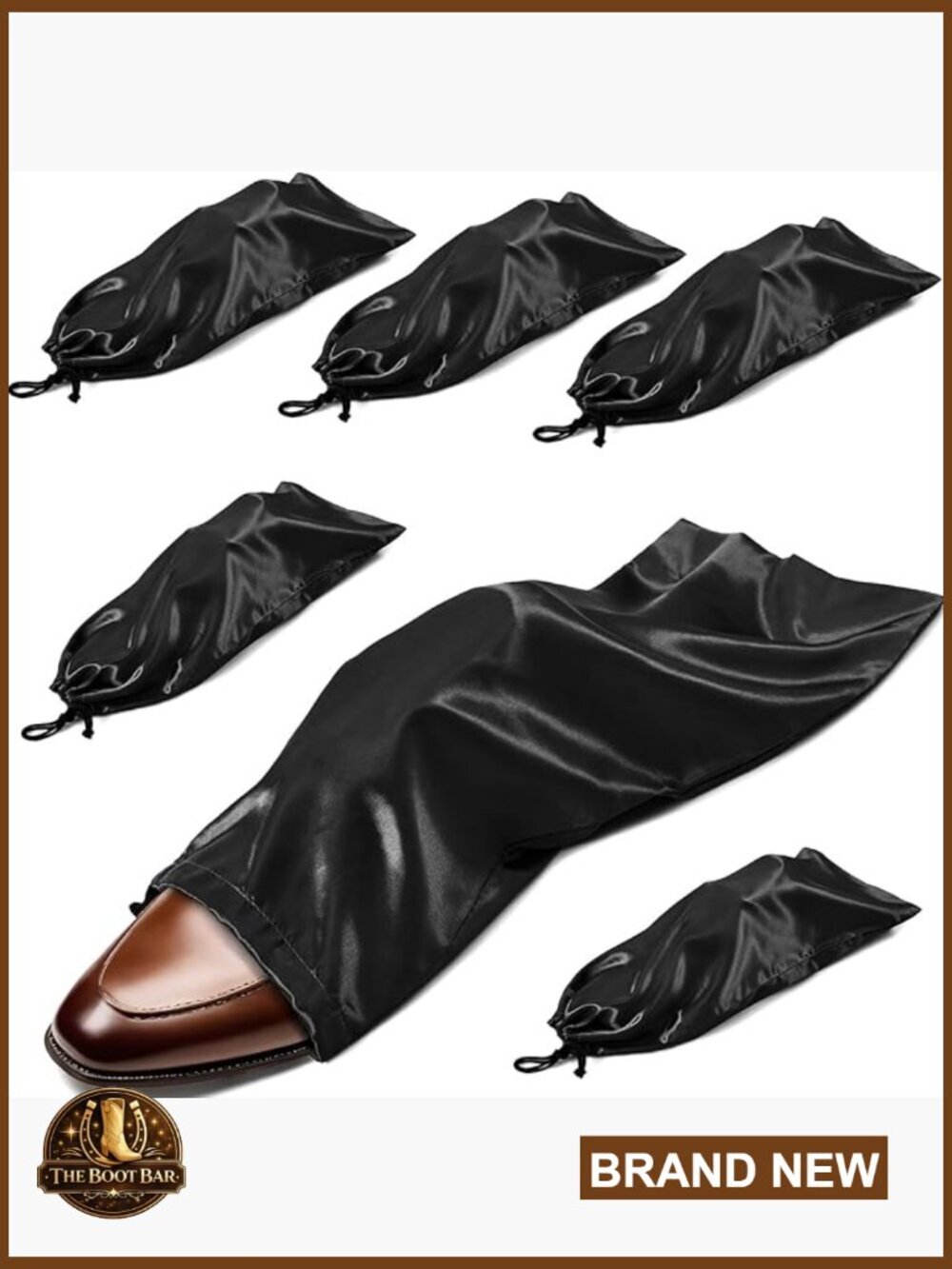 6 Pack Drawstring Shoe Bags for Travel Storage